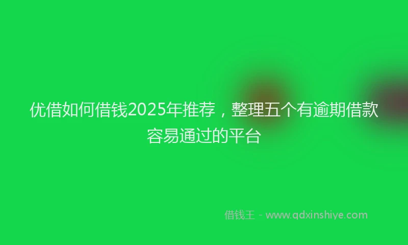 优借如何借钱2025年推荐，整理五个有逾期借款容易通过的平台
