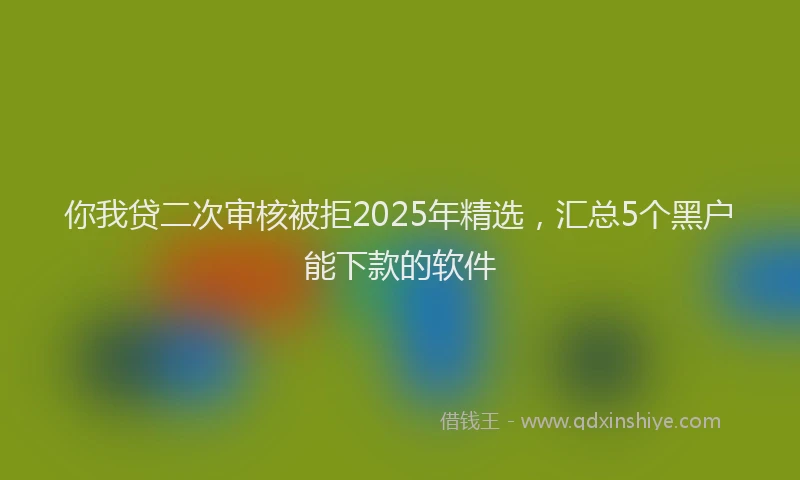你我贷二次审核被拒2025年精选，汇总5个黑户能下款的软件