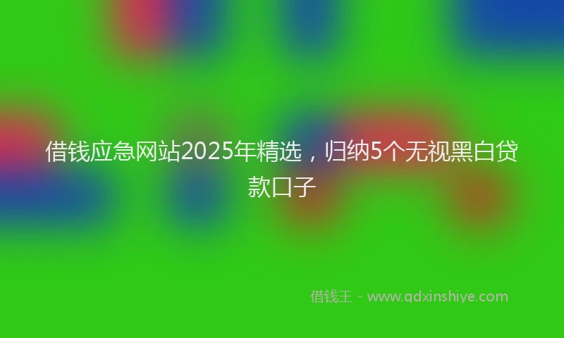 借钱应急网站2025年精选，归纳5个无视黑白贷款口子