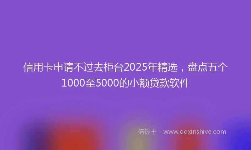 信用卡申请不过去柜台2025年精选，盘点五个1000至5000的小额贷款软件