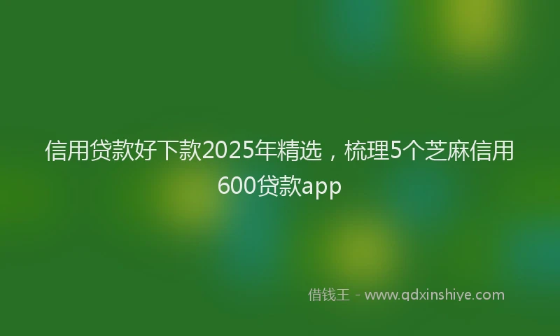 信用贷款好下款2025年精选,梳理5个芝麻信用600贷款app