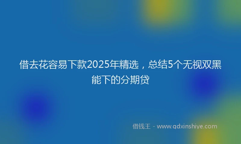 借去花容易下款2025年精选，总结5个无视双黑能下的分期贷
