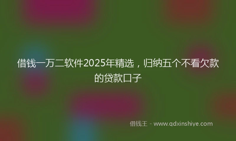 借钱一万二软件2025年精选，归纳五个不看欠款的贷款口子