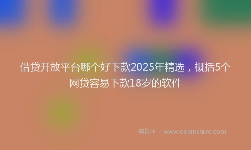 借贷开放平台哪个好下款2025年精选，概括5个网贷容易下款18岁的软件