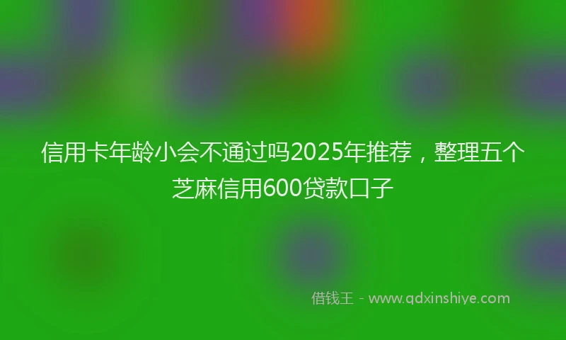 信用卡年龄小会不通过吗2025年推荐，整理五个芝麻信用600贷款口子