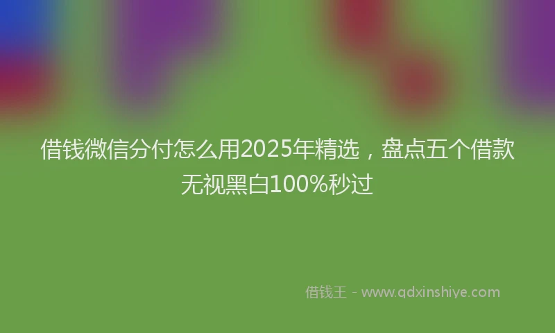 借钱微信分付怎么用2025年精选，盘点五个借款无视黑白100%秒过