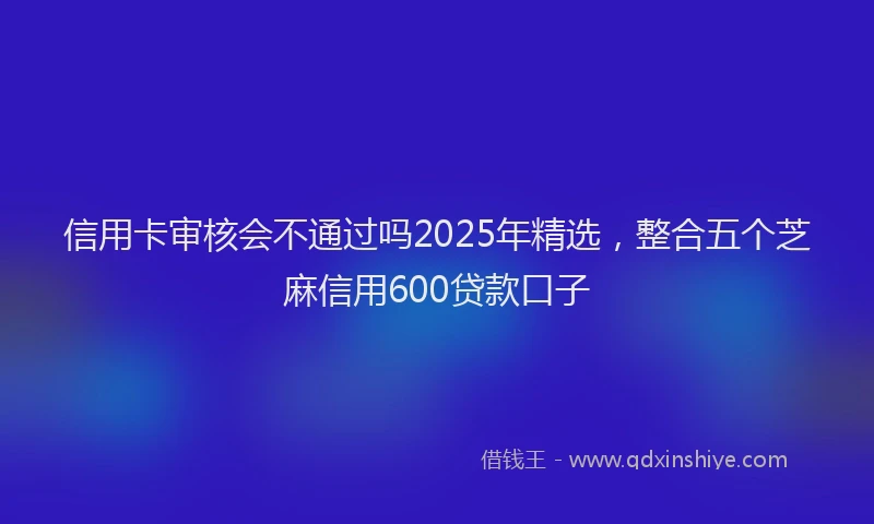 信用卡审核会不通过吗2025年精选，整合五个芝麻信用600贷款口子