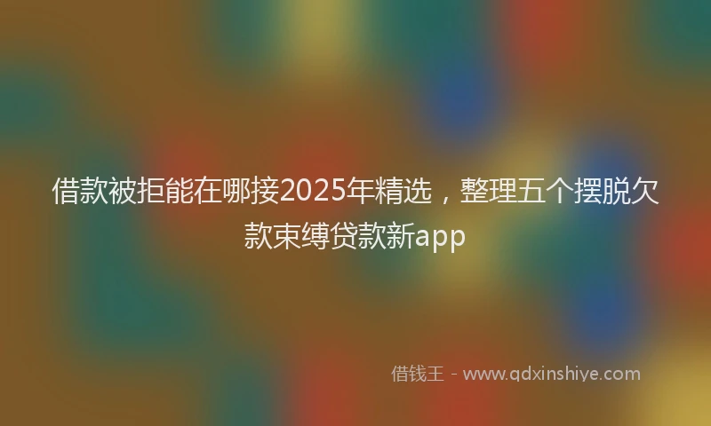借款被拒能在哪接2025年精选,整理五个摆脱欠款束缚贷款新app