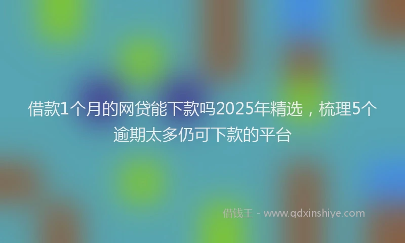 借款1个月的网贷能下款吗2025年精选，梳理5个逾期太多仍可下款的平台