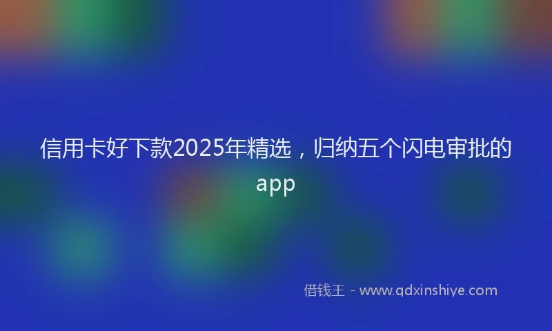 信用卡好下款2025年精选，归纳五个闪电审批的app