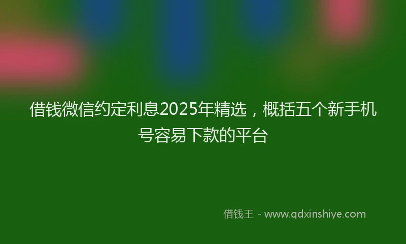 借钱微信约定利息2025年精选，概括五个新手机号容易下款的平台