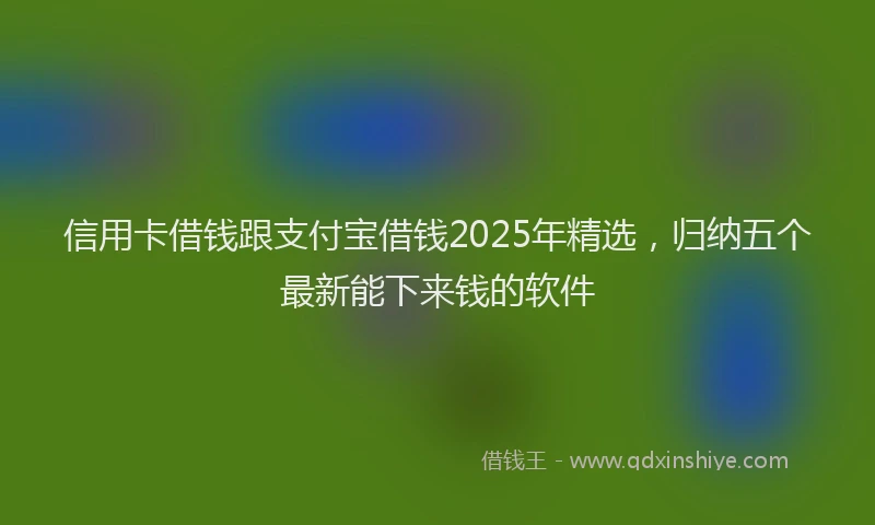 信用卡借钱跟支付宝借钱2025年精选，归纳五个最新能下来钱的软件