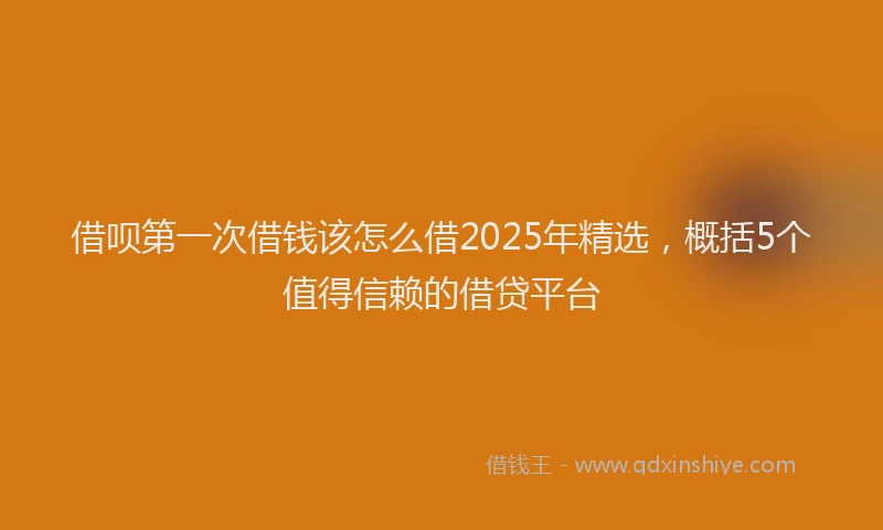 借呗第一次借钱该怎么借2025年精选，概括5个值得信赖的借贷平台