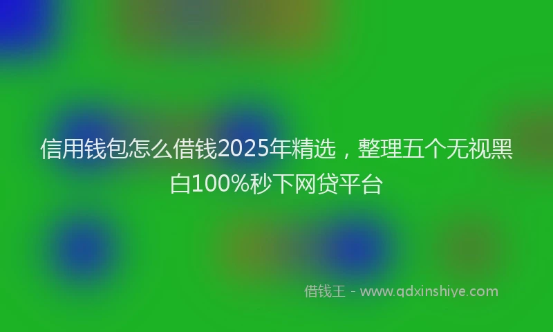 信用钱包怎么借钱2025年精选，整理五个无视黑白100%秒下网贷平台
