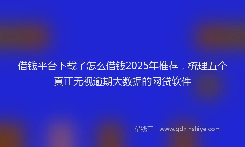 借钱平台下载了怎么借钱2025年推荐，梳理五个真正无视逾期大数据的网贷软件