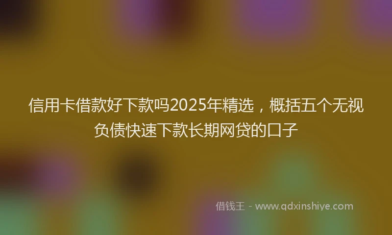 信用卡借款好下款吗2025年精选，概括五个无视负债快速下款长期网贷的口子