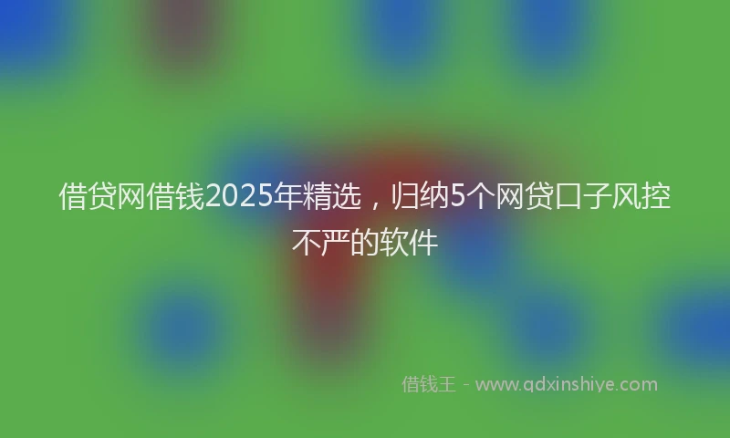 借贷网借钱2025年精选，归纳5个网贷口子风控不严的软件