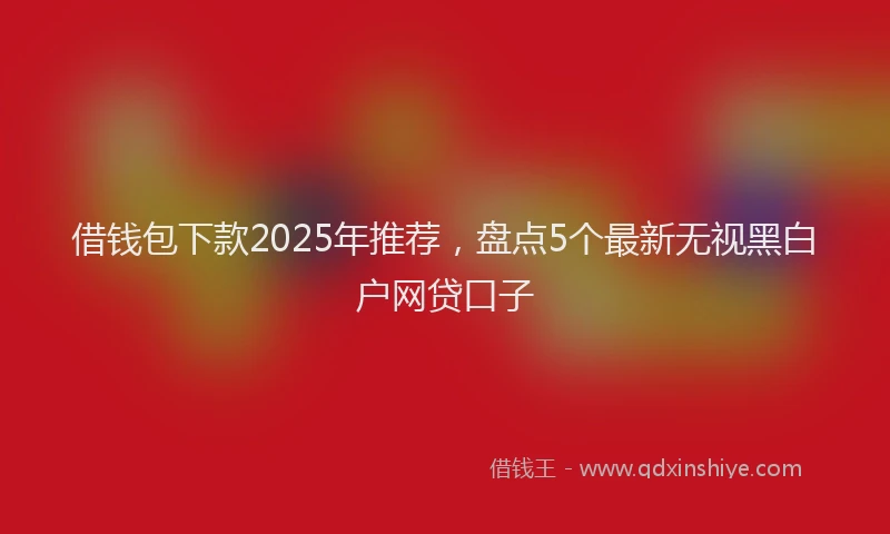 借钱包下款2025年推荐,盘点5个最新无视黑白户网贷口子