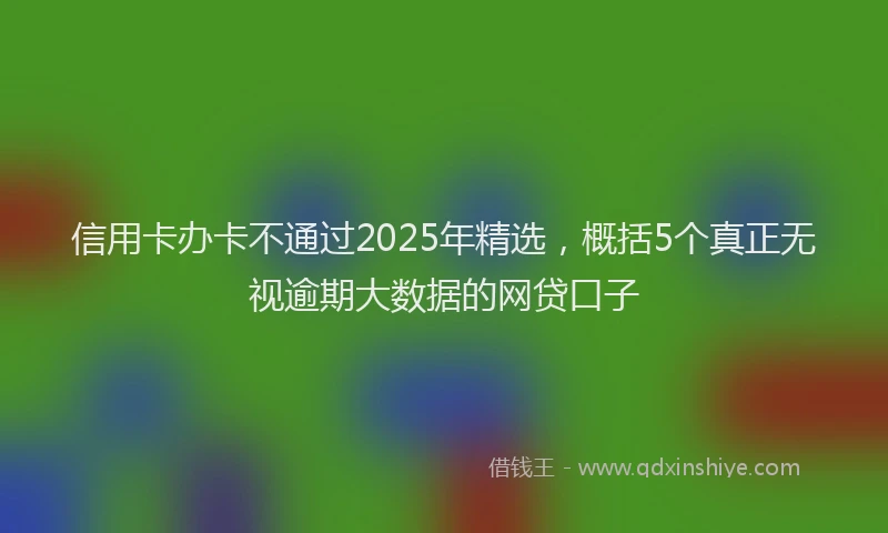 信用卡办卡不通过2025年精选，概括5个真正无视逾期大数据的网贷口子