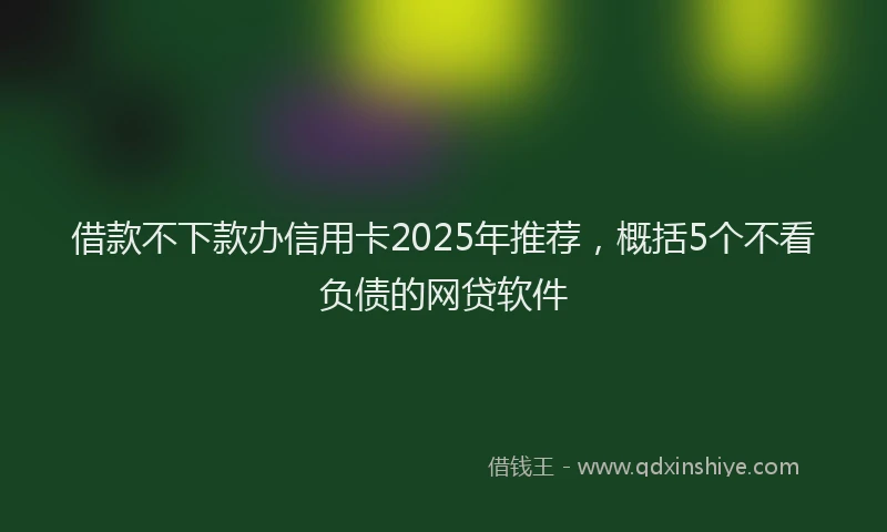借款不下款办信用卡2025年推荐，概括5个不看负债的网贷软件
