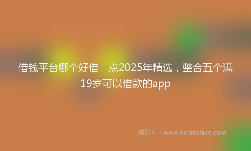 借钱平台哪个好借一点2025年精选，整合五个满19岁可以借款的app