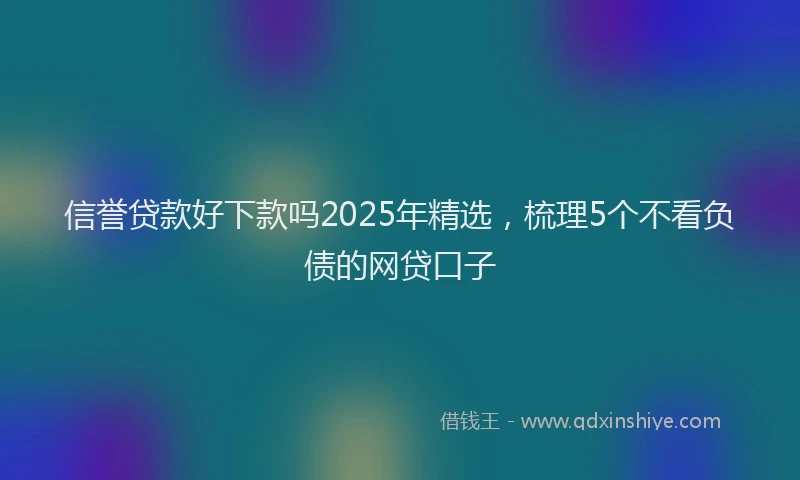 信誉贷款好下款吗2025年精选，梳理5个不看负债的网贷口子