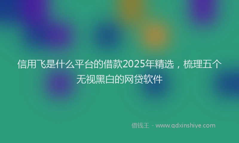 信用飞是什么平台的借款2025年精选，梳理五个无视黑白的网贷软件