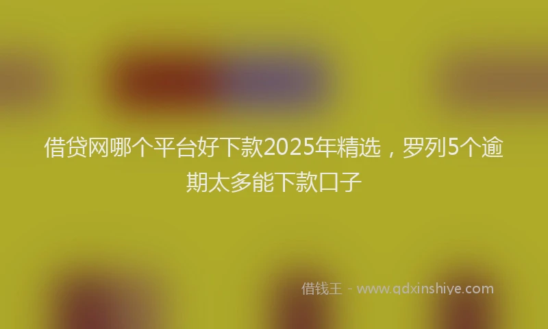 借贷网哪个平台好下款2025年精选，罗列5个逾期太多能下款口子