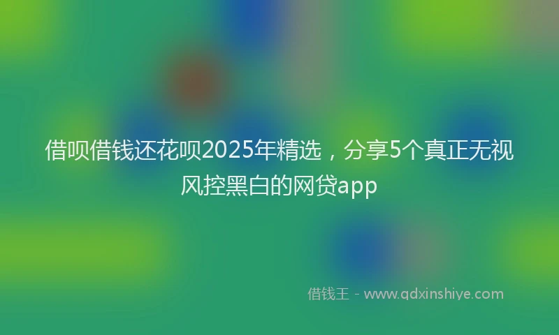 借呗借钱还花呗2025年精选，分享5个真正无视风控黑白的网贷app
