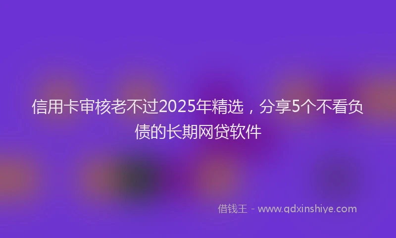 信用卡审核老不过2025年精选，分享5个不看负债的长期网贷软件