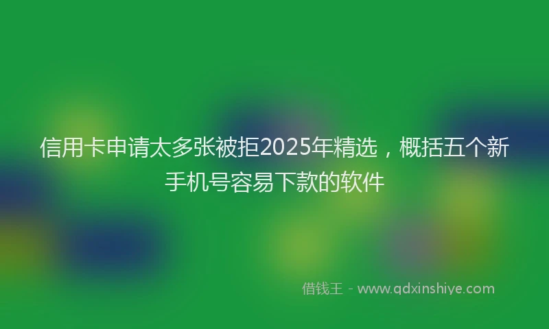 信用卡申请太多张被拒2025年精选，概括五个新手机号容易下款的软件