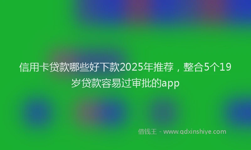 信用卡贷款哪些好下款2025年推荐，整合5个19岁贷款容易过审批的app