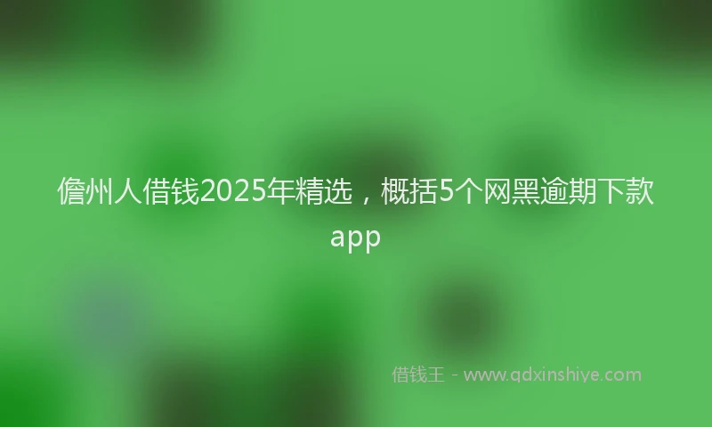 儋州人借钱2025年精选，概括5个网黑逾期下款app