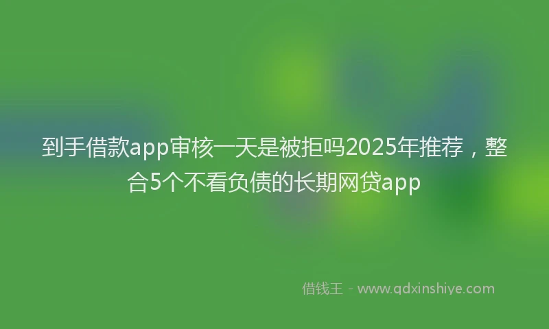 到手借款app审核一天是被拒吗2025年推荐，整合5个不看负债的长期网贷app