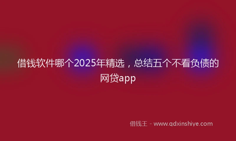 借钱软件哪个2025年精选，总结五个不看负债的网贷app