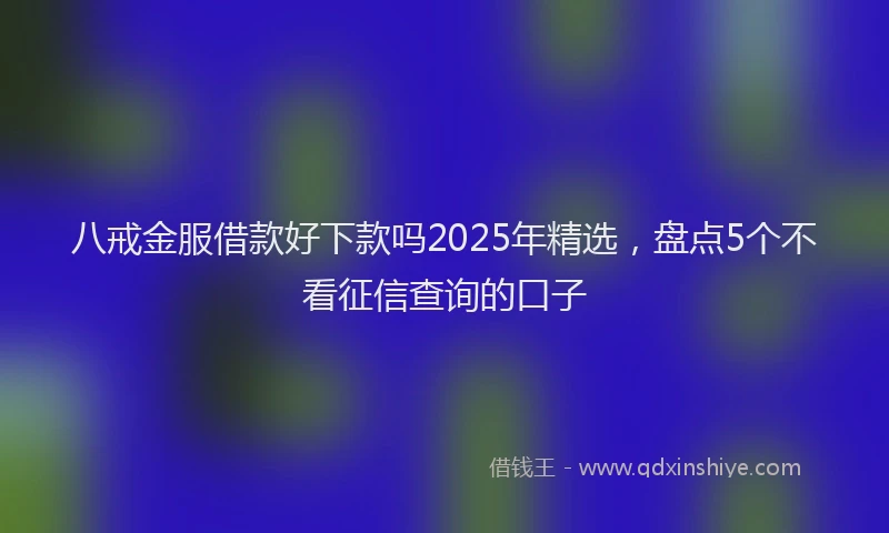 八戒金服借款好下款吗2025年精选，盘点5个不看征信查询的口子