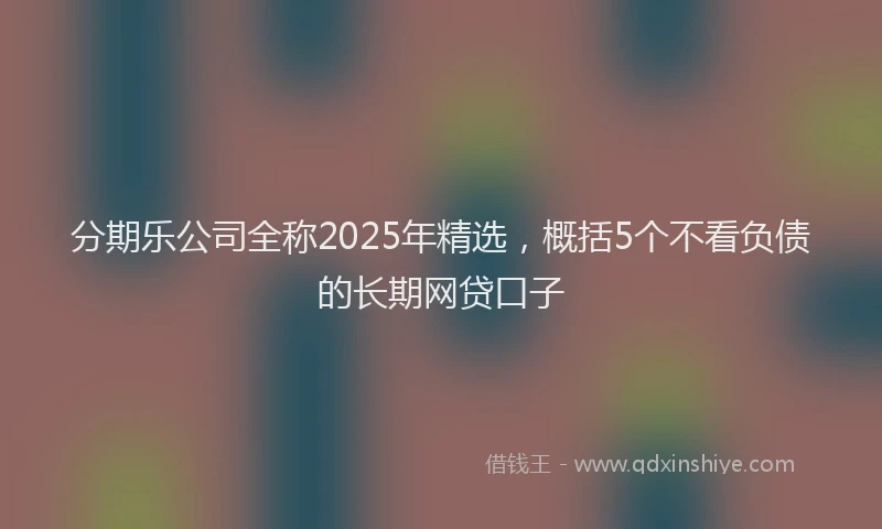 分期乐公司全称2025年精选，概括5个不看负债的长期网贷口子