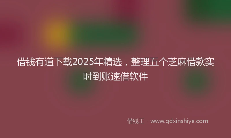 借钱有道下载2025年精选，整理五个芝麻借款实时到账速借软件