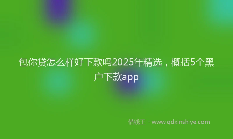 包你贷怎么样好下款吗2025年精选，概括5个黑户下款app