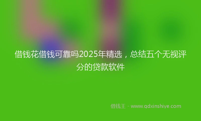 借钱花借钱可靠吗2025年精选，总结五个无视评分的贷款软件