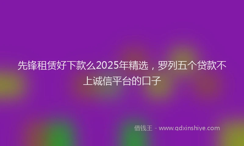 先锋租赁好下款么2025年精选，罗列五个贷款不上诚信平台的口子