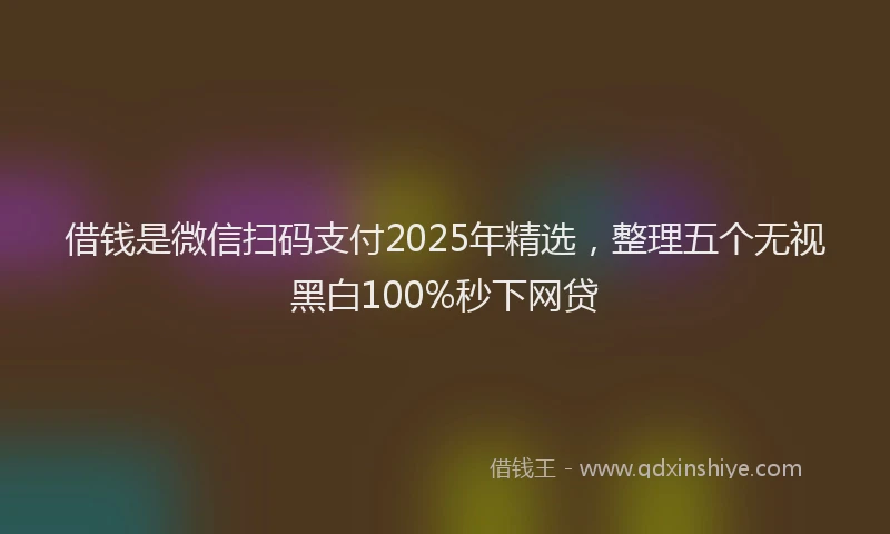 借钱是微信扫码支付2025年精选，整理五个无视黑白100%秒下网贷