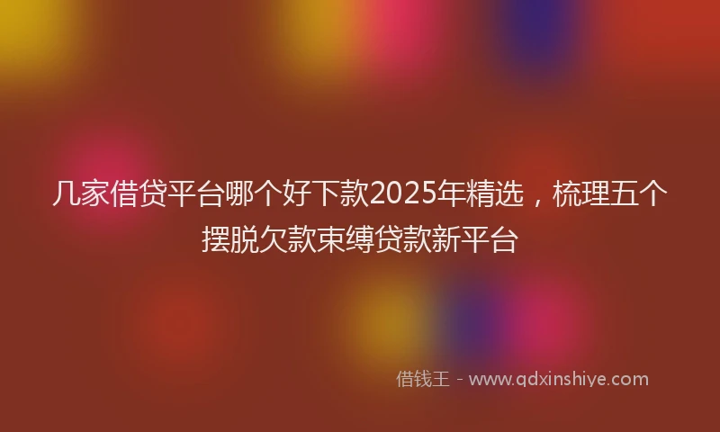 几家借贷平台哪个好下款2025年精选，梳理五个摆脱欠款束缚贷款新平台