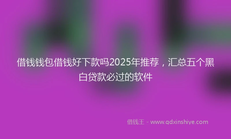借钱钱包借钱好下款吗2025年推荐，汇总五个黑白贷款必过的软件