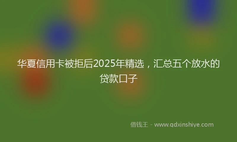 华夏信用卡被拒后2025年精选，汇总五个放水的贷款口子