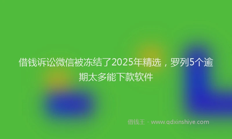 借钱诉讼微信被冻结了2025年精选，罗列5个逾期太多能下款软件