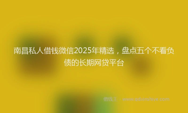 南昌私人借钱微信2025年精选，盘点五个不看负债的长期网贷平台