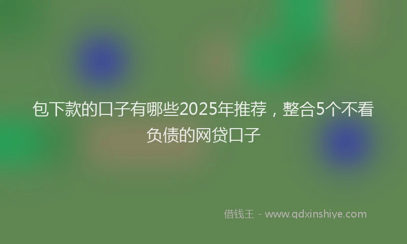 包下款的口子有哪些2025年推荐，整合5个不看负债的网贷口子