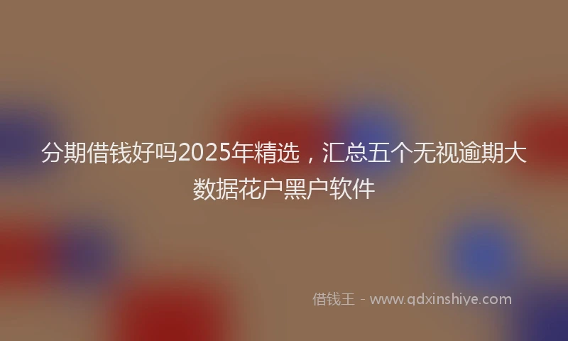 分期借钱好吗2025年精选，汇总五个无视逾期大数据花户黑户软件