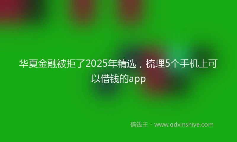华夏金融被拒了2025年精选，梳理5个手机上可以借钱的app